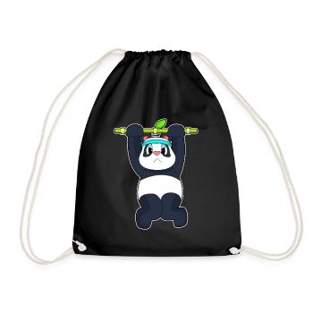 Panda Bodybuilder Pull-ups Culturisme - Sac de sport léger - noir - Devant