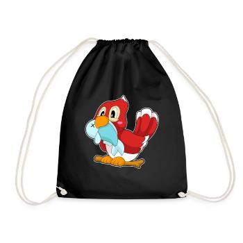 Papagei Fisch - Turnbeutel - Schwarz - Vorne