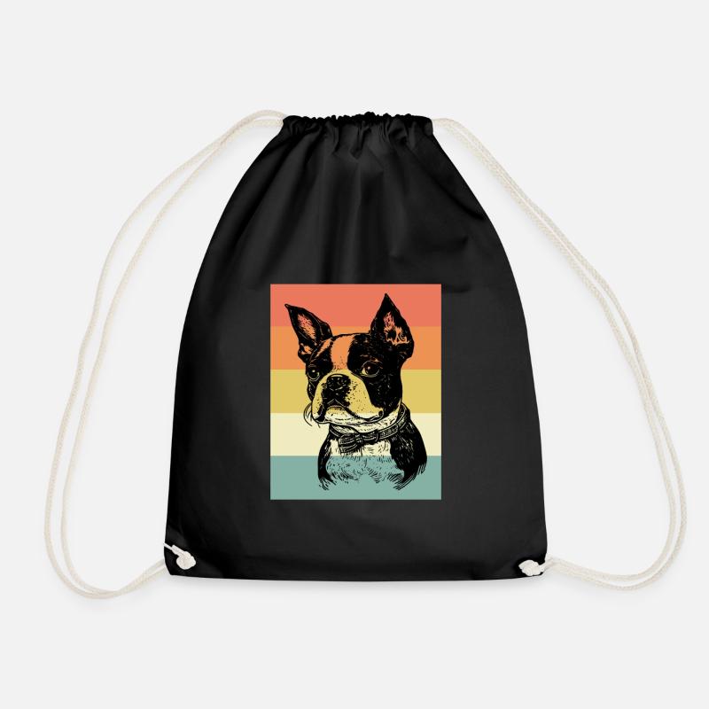 Boston Terrier - Turnbeutel - Schwarz