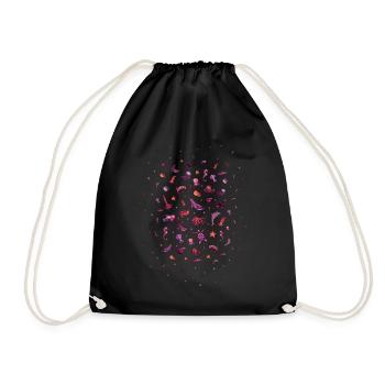 Fish lover aquatic animal - Drawstring Bag - black - Front