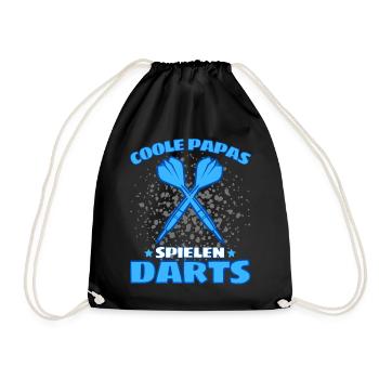 COOL DADS PLAY DARTS! Darts darts player dad - Drawstring Bag - black - Front