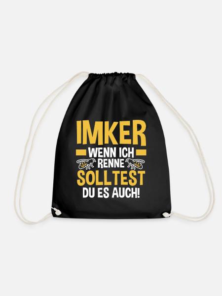 Bienenzüchter Imker Biene Bienen - Turnbeutel - Schwarz