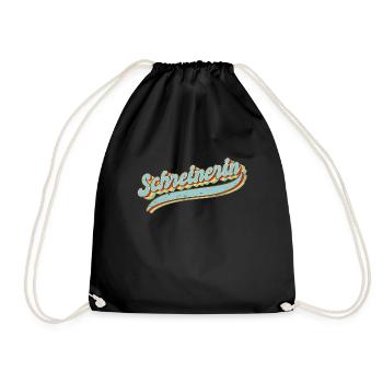 Schreiner Vintage Schreinerin - Turnbeutel - Schwarz - Vorne