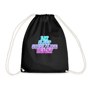 Study and Raven - Drawstring Bag - black - Front