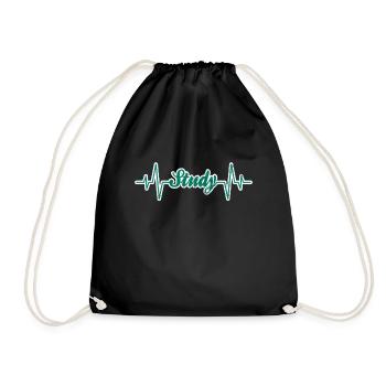 Studying heartbeat - Drawstring Bag - black - Front