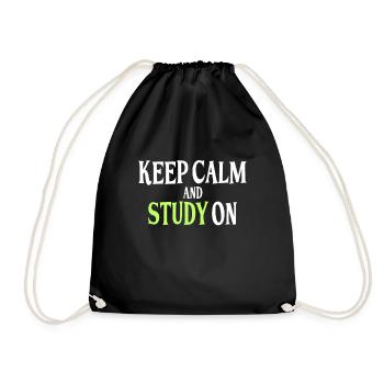Study Saying - Drawstring Bag - black - Front