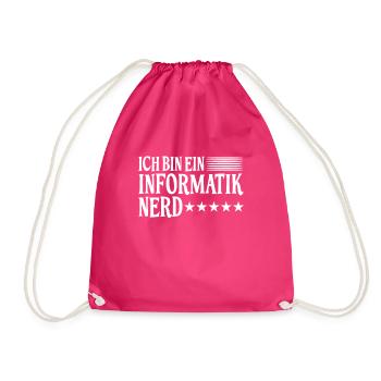 Informatik Nerd Spruch - Turnbeutel - Fuchsia - Vorne