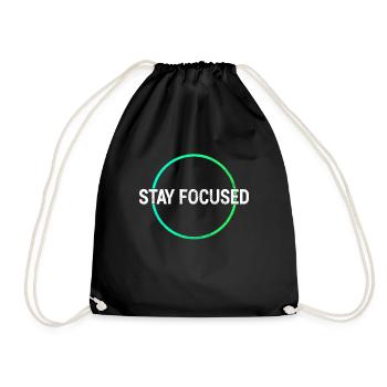 Focus Learning Shirt - Drawstring Bag - black - Front