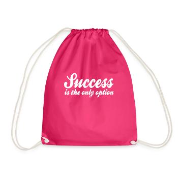 Erfolg Spruch - Turnbeutel - Fuchsia - Vorne