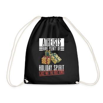Athéisme athée Anti Église Noël - Sac de sport léger - noir - Devant