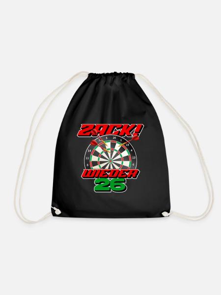 Zack wieder 26, Dartspieler Outfit, Geschenkidee - Turnbeutel - Schwarz
