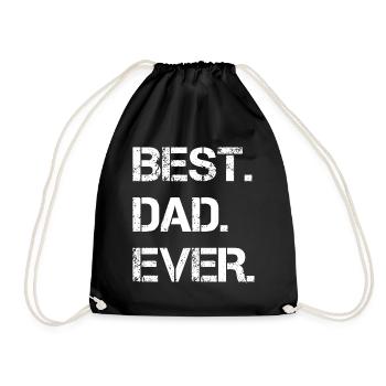 Best Dad Ever - Drawstring Bag - black - Front