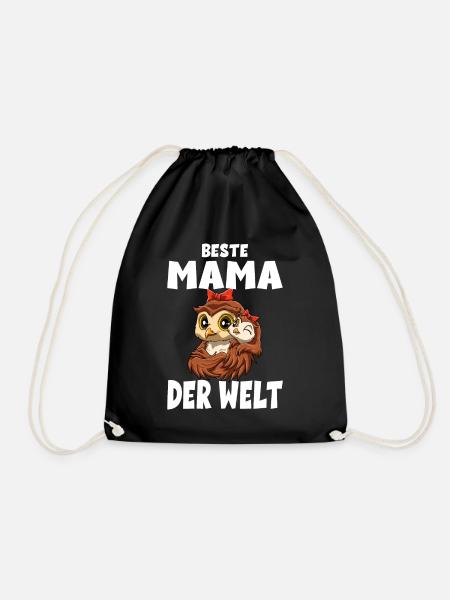 Beste Mama der Welt Muttertag Mutter Eule für - Turnbeutel - Schwarz