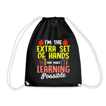 Paraprofessional Teacher Para Educator - Drawstring Bag - black - Front