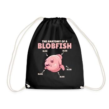 Blobfish Explication Anatomie d’un Blobfish - Sac de sport léger - noir - Devant