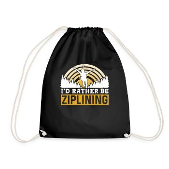 Je préfère faire de la tyrolienne Tyrolienne Sports de tyrolienne - Sac de sport léger - noir - Devant