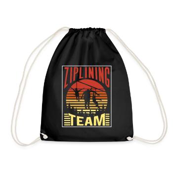 Équipe de tyrolienne Tyrolienne Dictons sportifs de tyrolienne - Sac de sport léger - noir - Devant