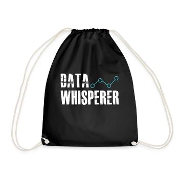 Data Whisperer Science Analyst Software Engineer - Drawstring Bag - black - Front