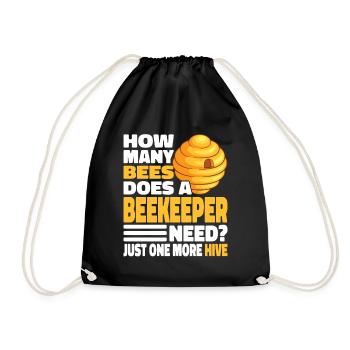 Beekeepers Bees Honey bees Beekeeping - Drawstring Bag - black - Front