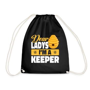 Beekeepers Bees Honey bees Beekeeping - Drawstring Bag - black - Front