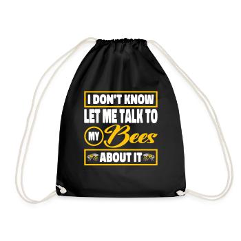 Beekeepers Bees Honey bees Beekeeping - Drawstring Bag - black - Front