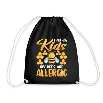 Beekeepers Bees Honey bees Beekeeping - Drawstring Bag - black - Front