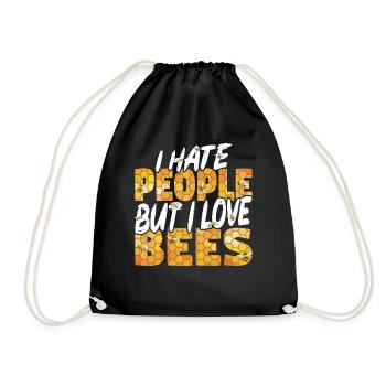 Beekeepers Bees Honey bees Beekeeping - Drawstring Bag - black - Front