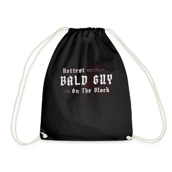 Being Bald Bald Guy With A Beard Bald Dad - Drawstring Bag - black - Front