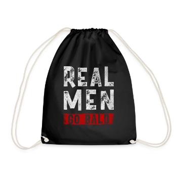 Being Bald Bald Guy With A Beard Bald Dad - Drawstring Bag - black - Front