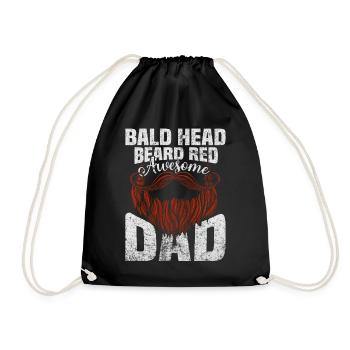 Being Bald Bald Guy With A Beard Bald Dad - Drawstring Bag - black - Front