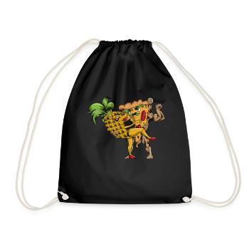 pizza restauration rapide plats d’amour pizza ananas - Sac de sport léger - noir - Devant