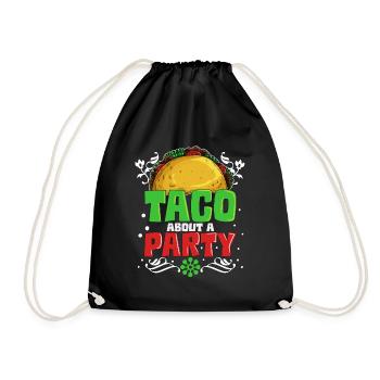 Taco à propos d’une fête Mexique Amants mangeant des tacos - Sac de sport léger - noir - Devant