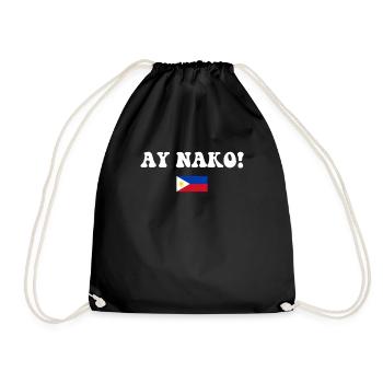 Ay Nako, Funny Filipino Pinoy - Turnbeutel - Schwarz - Vorne