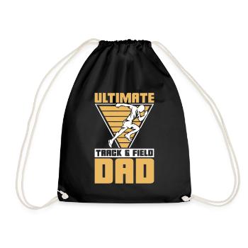 Ultimate Track & Field Dad Sprinting Athletic Race - Drawstring Bag - black - Front