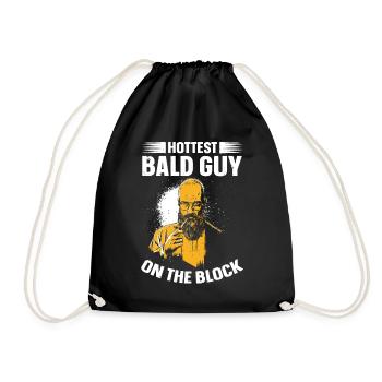Being Bald Bald Guy With A Beard Bald Dad - Drawstring Bag - black - Front