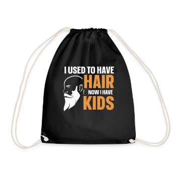 Being Bald Bald Guy With A Beard Bald Dad - Drawstring Bag - black - Front
