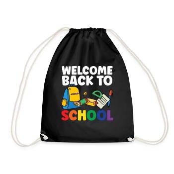 Welcome back to school Teachers Back to school - Drawstring Bag - black - Front