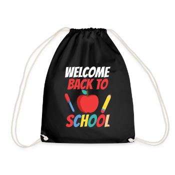 Welcome back to school Teachers Back to school - Drawstring Bag - black - Front