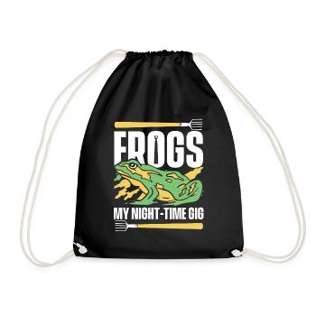 Frogs My Night Time Gig Tadpole Tree Frog - Drawstring Bag - black - Front