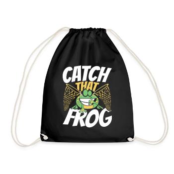 Catch That Frog Laubfrosch Kröte Kaulquappe - Turnbeutel - Schwarz - Vorne