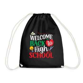 Welcome back to school Teachers Back to school - Drawstring Bag - black - Front