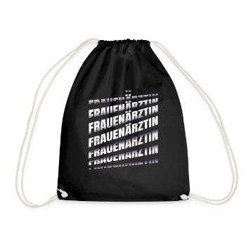 Frauenarzt Hebamme Frauenärztin - Turnbeutel - Schwarz - Vorne