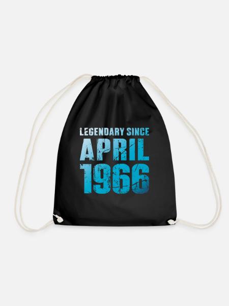 Legendär Seit April 1966 Geburtstag Geschenk - Turnbeutel - Schwarz