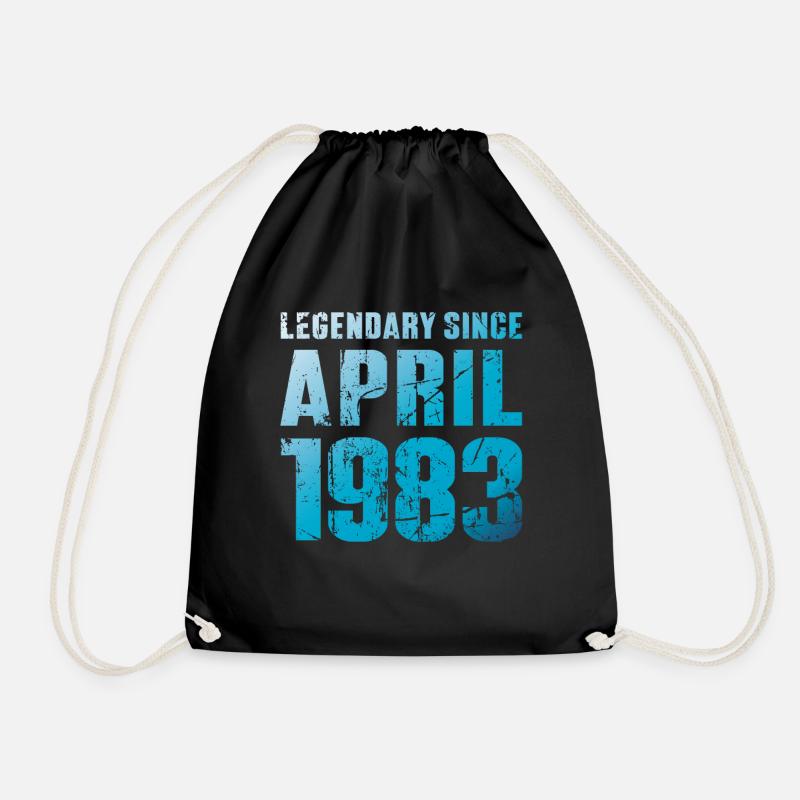 Legendär Seit April 1983 Geburtstag Geschenk - Turnbeutel - Schwarz