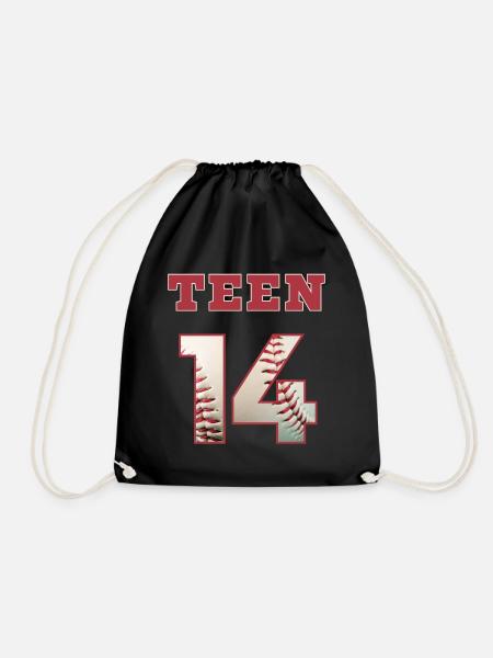 Baseball TEEN 14 - Turnbeutel - Schwarz