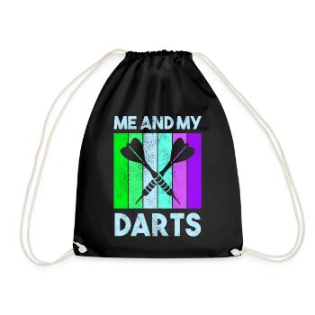 Darts Sport Club, Dartboard, Arrow Sport Darts - Drawstring Bag - black - Front