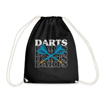 Darts Sports Club, Dartboard, Arrow Sport Darts - Drawstring Bag - black - Front
