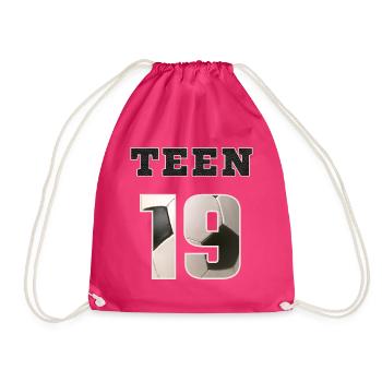 Fussball TEEN 19 Soccer - Turnbeutel - Fuchsia - Vorne