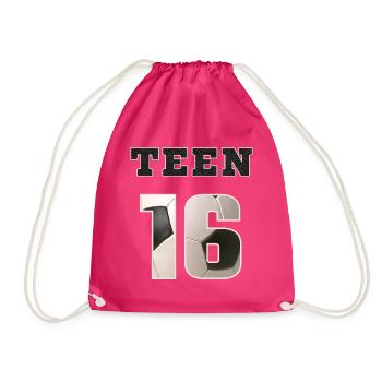 Fussball TEEN 16 Soccer - Turnbeutel - Fuchsia - Vorne