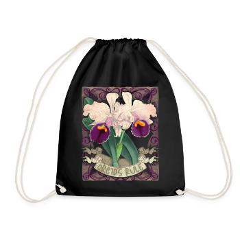 Illustration d’orchidées vintage, drôle de dicton - Sac de sport léger - noir - Devant
